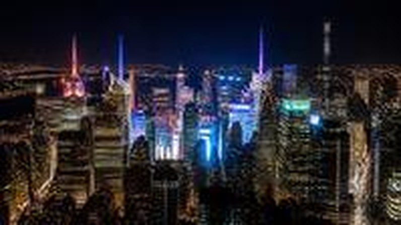 Manhattan skyline at night